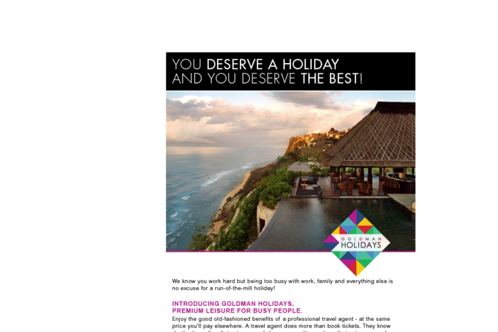 Goldman Holidays Book